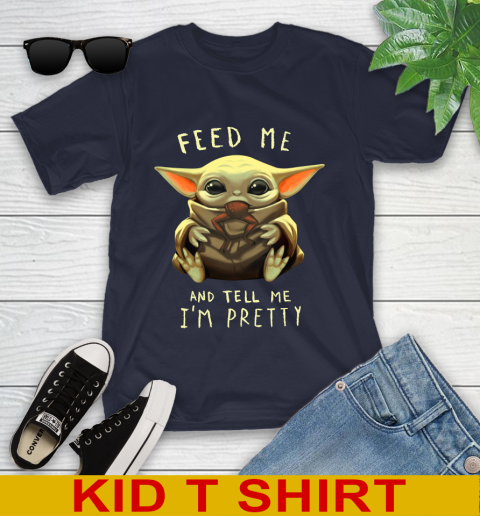 Feed Me And Tell Me I'm Pretty Baby Yoda Star Wars Shirts Youth T-Shirt 2