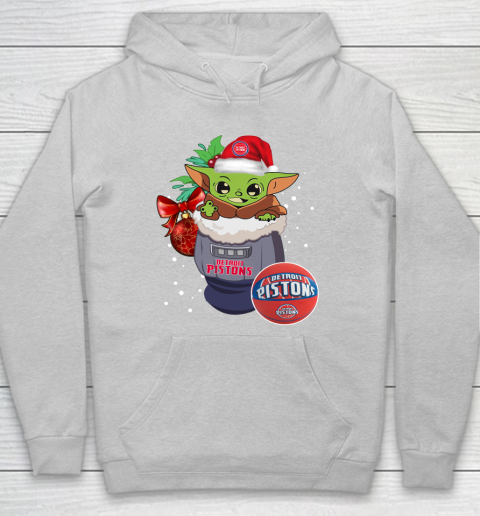 Detroit Pistons Christmas Baby Yoda Star Wars Funny Happy NBA Hoodie 6