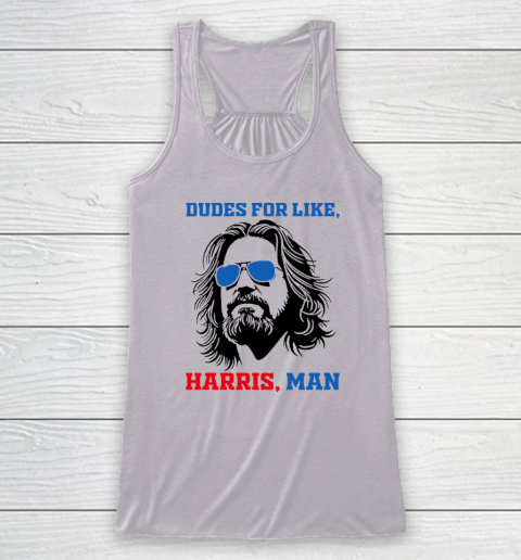 Dudes For Like Harris, Man White Dude For Kamala Harris 2024 Racerback Tank 2