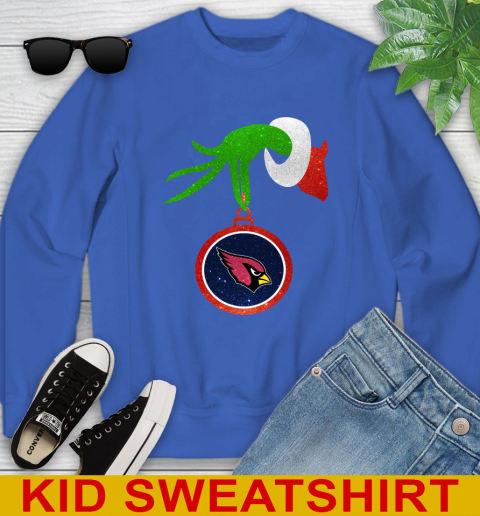 Arizona Cardinals Grinch Merry Christmas NFL Football Youth Sweatshirt 7
