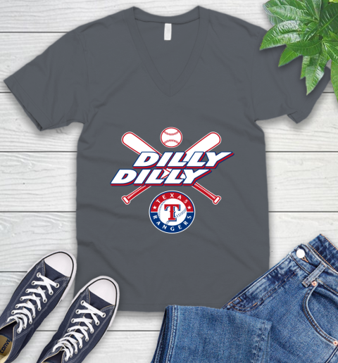 MLB Texas Rangers Dilly Dilly Baseball Sports V-Neck T-Shirt 5