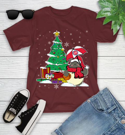 Detroit Pistons NBA Basketball Cute Tonari No Totoro Christmas Sports Youth T-Shirt 14