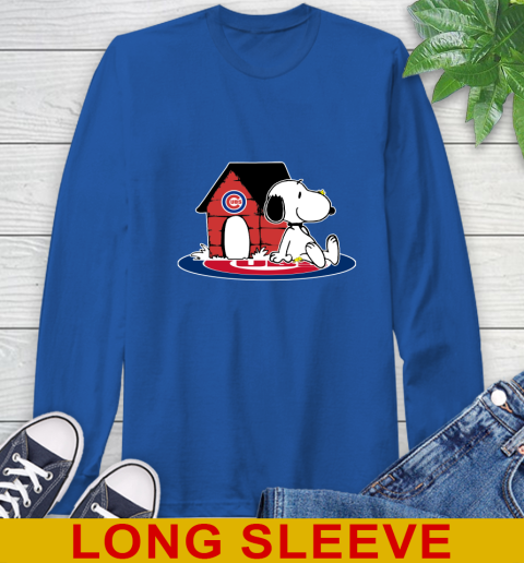 MLB Baseball Chicago Cubs Snoopy The Peanuts Movie Shirt Long Sleeve T-Shirt 9