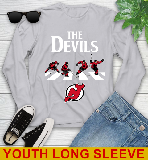 NHL Hockey New Jersey Devils The Beatles Rock Band Shirt Youth Long Sleeve 5