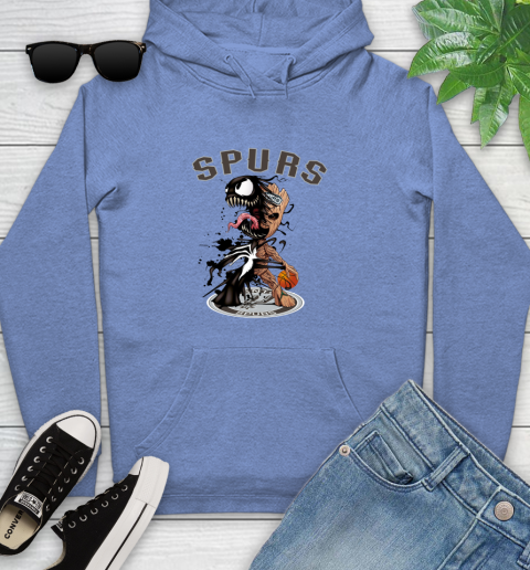 NBA San Antonio Spurs Basketball Venom Groot Guardians Of The Galaxy Youth Hoodie 12
