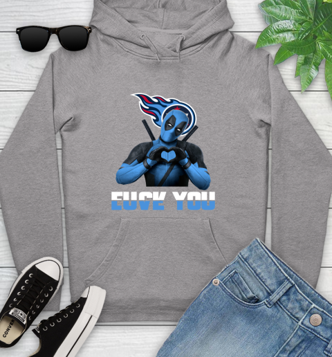 NHL Tennessee Titans Deadpool Love You Fuck You Football Sports Youth Hoodie 6