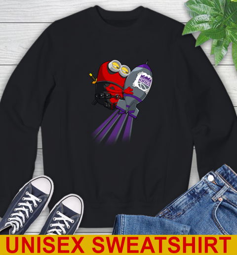 NBA Basketball Sacramento Kings Deadpool Minion Marvel Shirt Sweatshirt