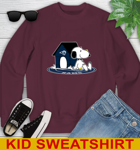 NFL Football Los Angeles Rams Snoopy The Peanuts Movie Shirt Youth Sweatshirt 5