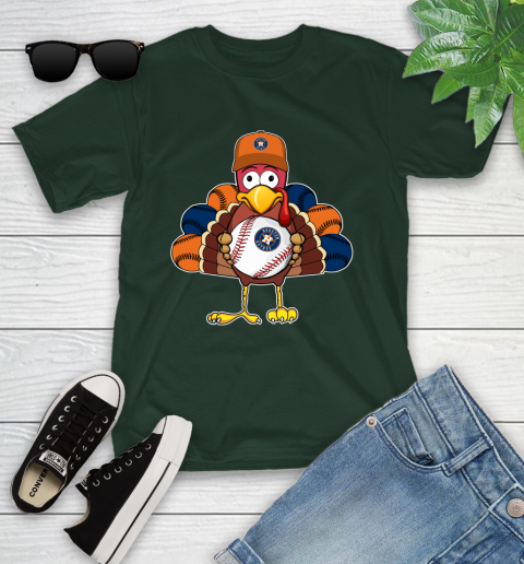 Houston Astros Turkey thanksgiving Youth T-Shirt 5