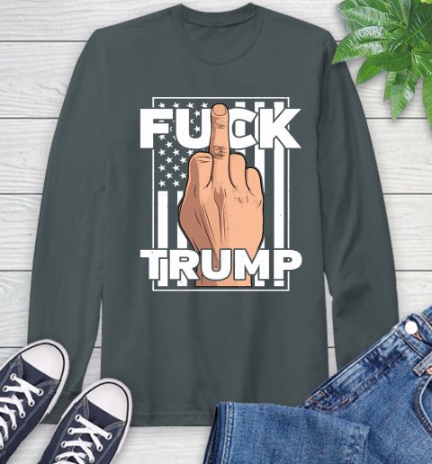 Fuck Trump Middle Finger Anti Republican T Shirt 60