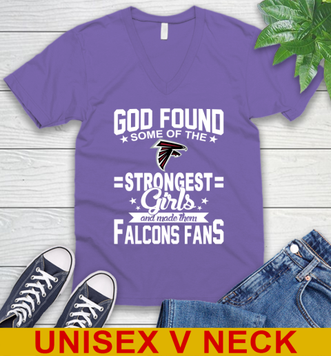Atlanta Falcons NFL Football God Found Some Of The Strongest Girls Adoring Fans V-Neck T-Shirt 8