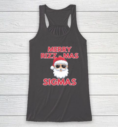 Merry Rizz Mas Sigmas Gen Alpha Middle School Christmas Racerback Tank 6