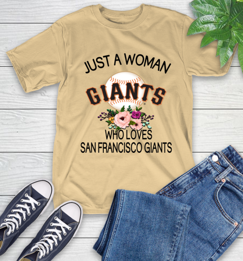 MLB Just A Woman Who Loves San Francisco Giants Baseball Sports T-Shirt 6