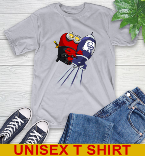 MLB Baseball Colorado Rockies Deadpool Minion Marvel Shirt T-Shirt 5