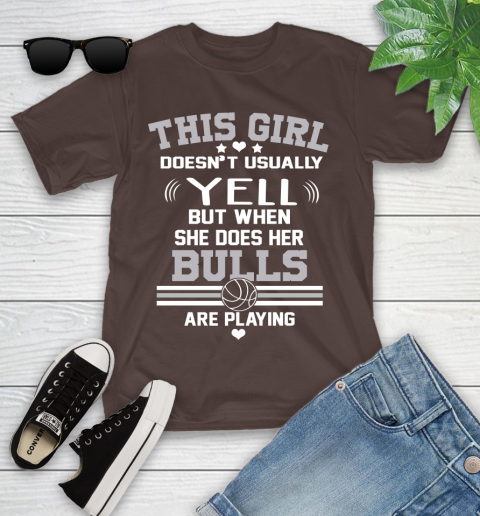 Chicago Bulls NBA Basketball I Yell When My Team Is Playing Youth T-Shirt 7