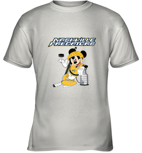 Mickey Nashville Predators With The Stanley Cup Hockey NHL Youth T-Shirt