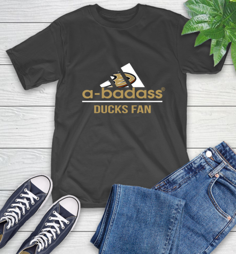 NHL A Badass Anaheim Ducks Fan Adidas Hockey Sports T-Shirt