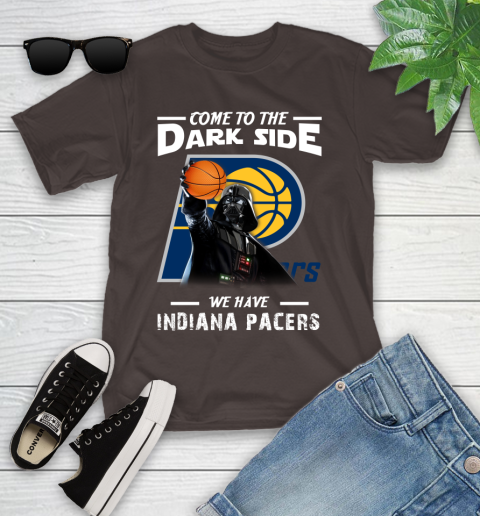 NBA Come To The Dark Side We Have Indiana Pacers Star Wars Darth Vader Basketball Youth T-Shirt 7