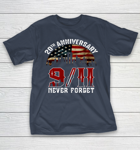 Never Forget 9 11 20th Anniversary Patriot Day 2021 T-Shirt 3