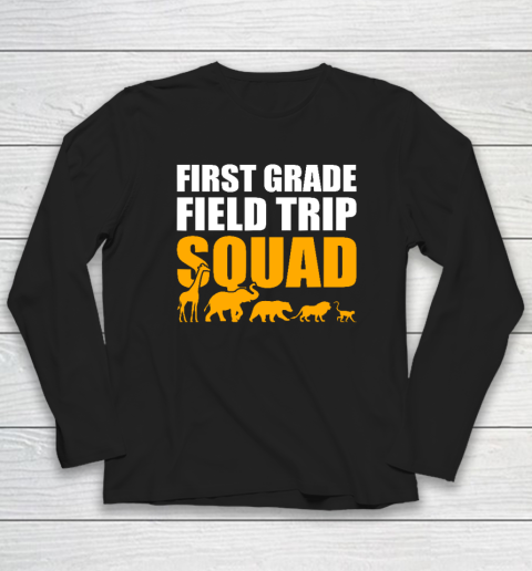First Grade Field Trip Squad 1st Grade Zoo Crew Safari Long Sleeve T-Shirt