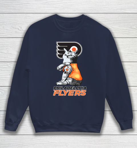 NHL My Cat Loves Philadelphia Flyers Hockey Sweatshirt 2