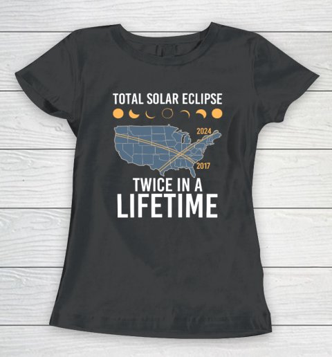 Twice In A Lifetime Solar Eclipse Shirt 2024 Total Eclipse Women's T-Shirt