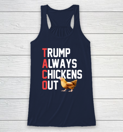 Political Trending TACO Trump Always Chickens Out Racerback Tank 5