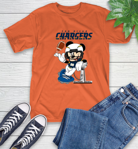 NFL San diego chargers Mickey Mouse Disney Super Bowl Football T Shirt T-Shirt 5
