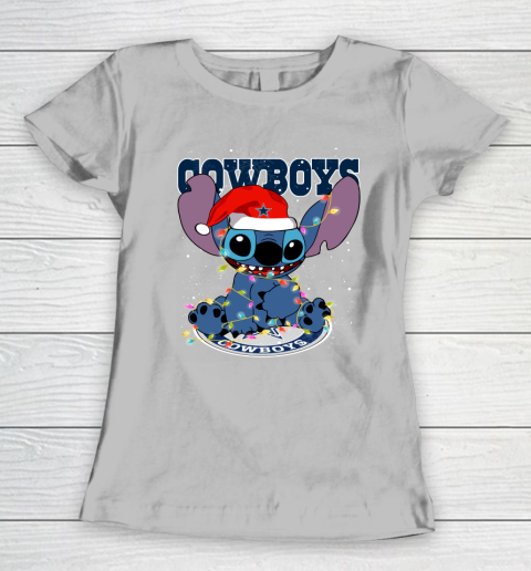Dallas Cowboys NFL Football noel stitch Christmas Women's T-Shirt 3