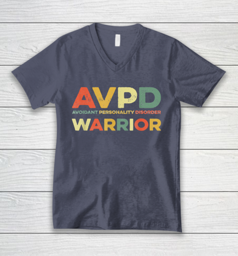 Autism Awareness Avoidant Personality Disorder Warrior AVPD Awareness Social V-Neck T-Shirt 7