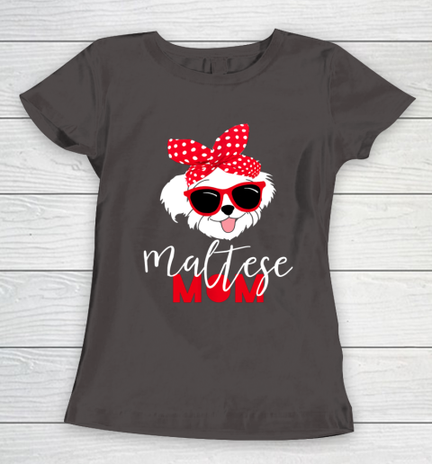 Dog Mom Shirt Dog Lovers T Shirt Maltese Mom Fur Mama Women's T-Shirt 7