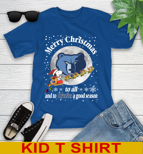 Memphis Grizzlies Merry Christmas To All And To Grizzlies A Good Season NBA Basketball Sports Youth T-Shirt 10
