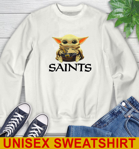 NFL Football New Orleans Saints Baby Yoda Star Wars Shirt Sweatshirt