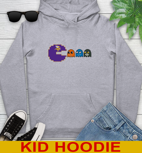 Minnesota Vikings NFL Football Pac Man Champion Youth Hoodie 6