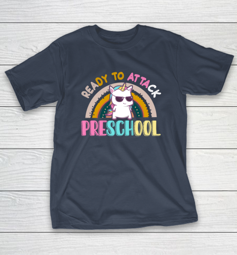 Back to school shirt Ready To Attack PreSchool Unicorn T-Shirt 3