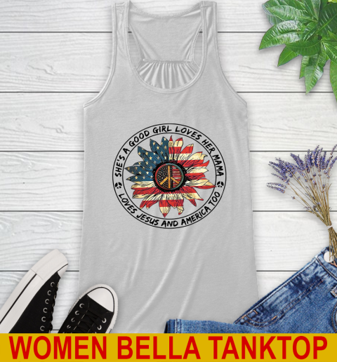 America sunflower she's a good girl loves her mama shirt 37