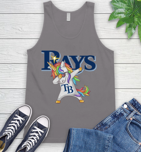 Tampa Bay Rays MLB Baseball Funny Unicorn Dabbing Sports Tank Top 7