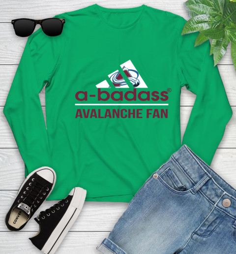 NHL A Badass Colorado Avalanche Fan Adidas Hockey Sports Youth Long Sleeve 7