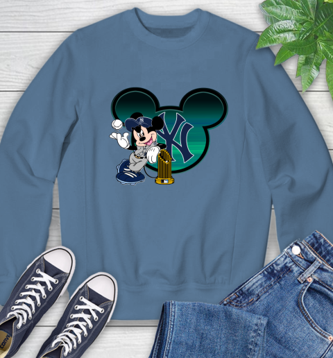 MLB New York Yankees The Commissioner's Trophy Mickey Mouse Disney Sweatshirt 7
