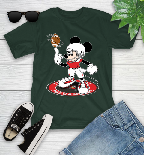 NFL Football Tampa Bay Buccaneers Cheerful Mickey Disney Shirt Youth T-Shirt 5