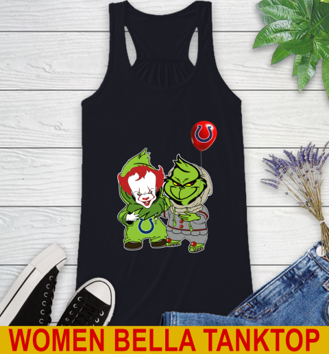 Indianapolis Colts Baby Pennywise Grinch Christmas NFL Football Racerback Tank 10