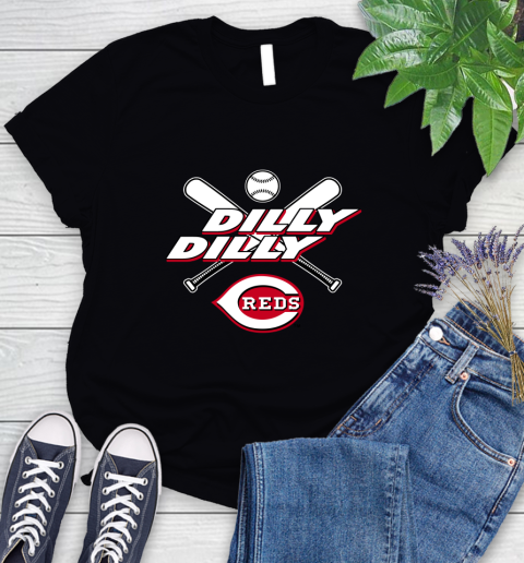 MLB Cincinnati Reds Dilly Dilly Baseball Sports Women's T-Shirt 2
