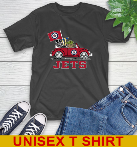 NHL Hockey Winnipeg Jets Darth Vader Baby Yoda Driving Star Wars Shirt T-Shirt 2