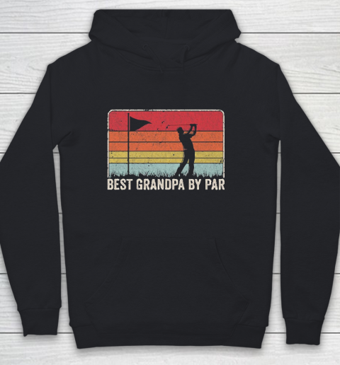 Grandpa Funny Gift Apparel  Best Grandpa By Par Vintage Retro Golf Youth Hoodie