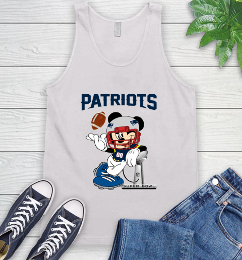 NFL New England Patriots Mickey Mouse Disney Super Bowl Football T Shirt Tank Top