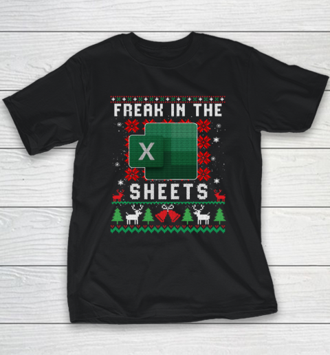 Freak In The Sheets Excel Ugly Christmas Youth T-Shirt