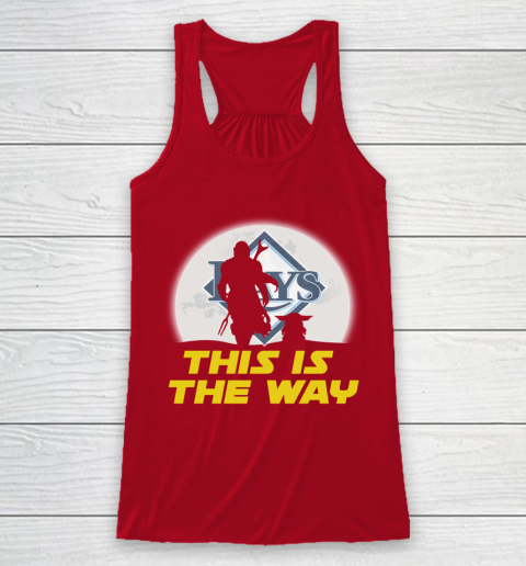 Tampa Bay Rays MLB Baseball Star Wars Yoda And Mandalorian This Is The Way Racerback Tank 4