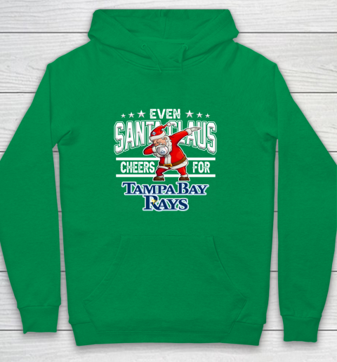 Tampa Bay Rays Even Santa Claus Cheers For Christmas MLB Youth Hoodie 4