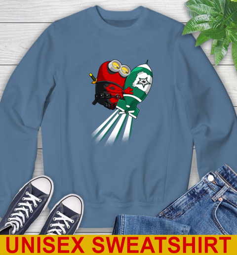 NHL Hockey Dallas Stars Deadpool Minion Marvel Shirt Sweatshirt 10
