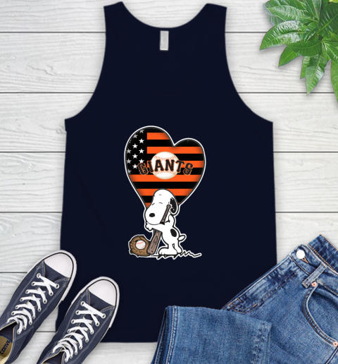 San Francisco Giants MLB Baseball The Peanuts Movie Adorable Snoopy Tank Top 3